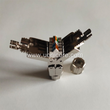 RJ45 CAT6 shielded toolless connector plug